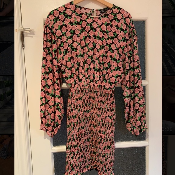 Zara black floral dress - Picture 2 of 3